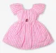 Girls Striped Dress - Pink
