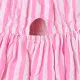 Girls Striped Dress - Pink