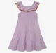 Girls Smocked and Embroidered Dress- Lavender