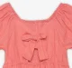 Girls 100% Cotton layered Dress - Coral