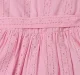 Girls Schiffli Tie Up Dress - Pink