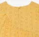 Girls Schiffli Embroidered Dress- Yellow
