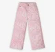 Girls Printed Denim Jeans - Pink