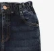 Girls Washed Denim Jeans - Dark Blue