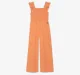 Girls Smocked Jumpsuit - Orange