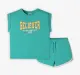 Girls 100% Cotton Co-Ord Set - Green (Pack of 2)