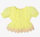 Girls Embroidered Co-Ord Set - Yellow