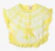 Girls Tie Dye Poncho Top - Yellow