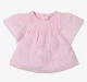 Girls Embroidered 100% Cotton Top - Pink