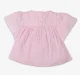Girls Embroidered 100% Cotton Top - Pink
