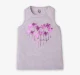 Girls Striped 100% Cotton T-Shirt - Lavender