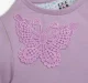 Girls 100% Cotton Embroidered Patch T-Shirt - Lavender