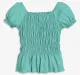 Girls Smocked Tshirt- Green