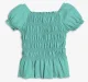 Girls Smocked Tshirt- Green