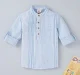 Boys Mandarin Collar Striped Shirt