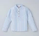 Boys Mandarin Collar Striped Shirt