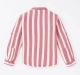 Boys Mandarin Collar Striped Shirt