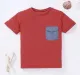 Boys Front Chambray Pocket T-Shirt