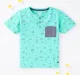 Henley T-Shirt With Chambray Pocket