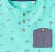 Henley T-Shirt With Chambray Pocket