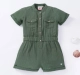 Girls Front Pocket Tie Up Jumpsuit