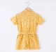 Girls Printed Tie Up Jumpsuit