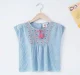 Girls Embroidered Panel Top