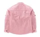 Henley Shirt With Roll Ups + Welt Pockets - Red