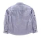 Boys Roll Up Sleeves Stripe Shirt - Blue