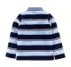 Boys Striped Collar Tee - Blue