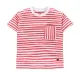 Boys Striped Print Tee - Coral