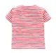 Boys Striped Print Tee - Coral