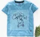 Overdyed Tee With Patch - Faded Blue