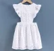 Girls Schifly Pinafore Dress - White