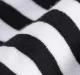 Girls Striped Low Waist Dress- Black  White