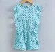Girls Printed Jumper With Ruffle - Skyblue