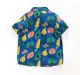 Girls Printed Tie Up Top - Midnight Blue