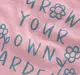 Unisex Printed Organic Tee - Lt Pink
