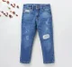 Baby Girls Paper Bag Denim Pants