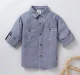 Boys Roll Up Sleeves Shirt - Blue