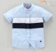 Boys Colour Blocked Shirt - Sky Blue
