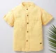 Boys Overdyed Half Sleeve Shirt - Yellow