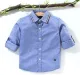 Boys Roll Up Sleeves Shirt - Blue