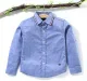 Boys Roll Up Sleeves Shirt - Blue