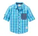 Full Sleeved Chekered Shirt - Blue