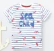 Boys Printed Stripe Tee - White