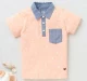 Boys Half Sleeved Printed Tee - Peach
