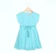 Girls Striped Panel Dress - Blue