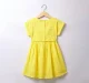 Girls Striped Panel Dress - Yellow