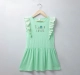 Girls Dress With Lace Frill - Green